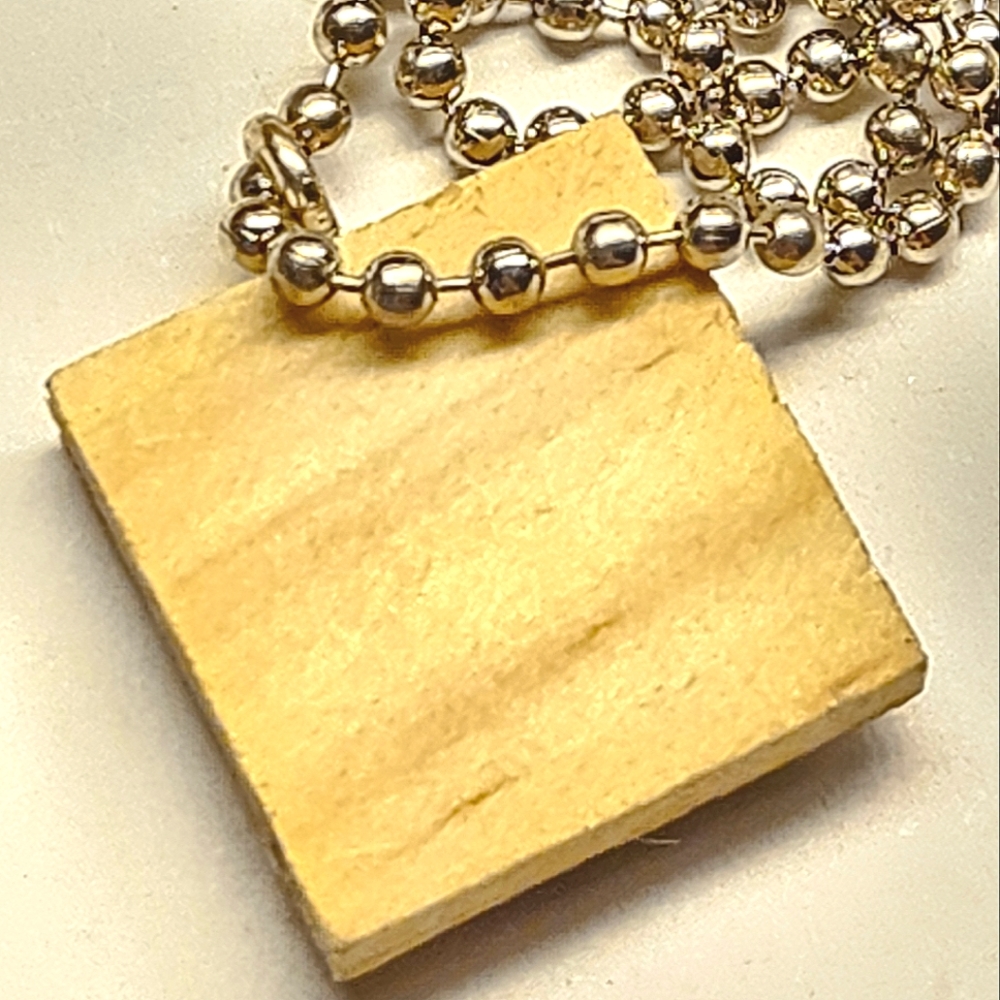 Perfection Orange and Green Tile Pendant Necklace - Picture 3 of 3